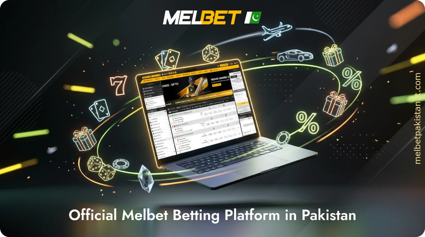 Melbet Casino Pakistan offers a wide selection of sports bets and a large collection of casino games