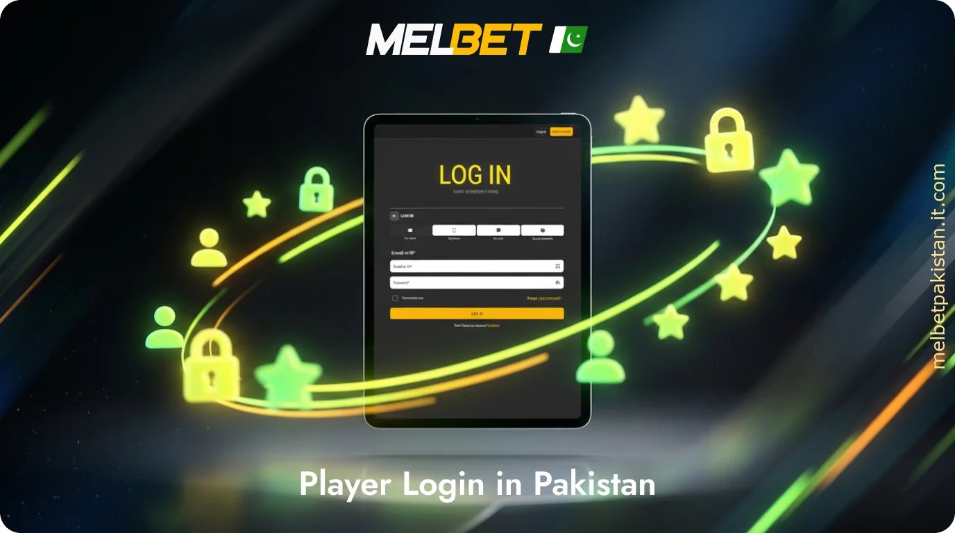 To log in to Melbet, users from Pakistan should use the credentials provided during registration